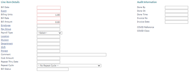 Working with Billing Items